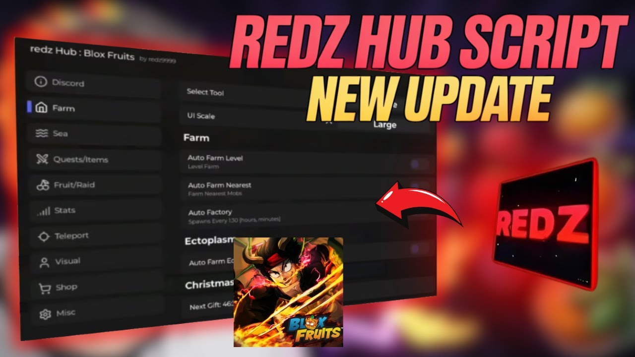 🔥 New REDZ HUB Script Update (NO KEY) | Best Blox Fruits Script (2026)