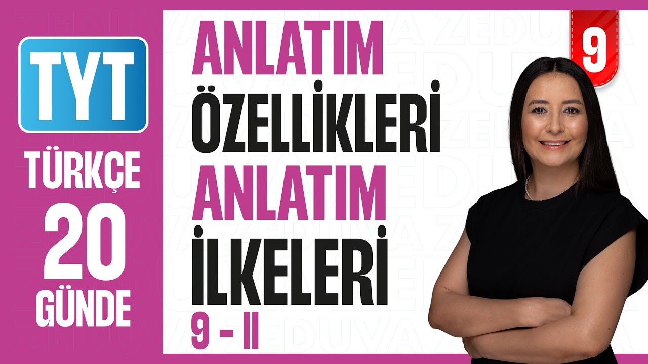 Cümlede Anlatım Özellikleri Konu Anlatımı | 20 GÜNDE ANLAM BİLGİSİ PARAGRAF KAMPI 2026 | 9-II