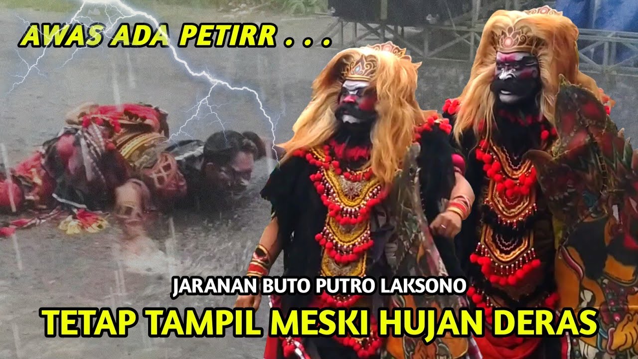 TAKUT PETIR ‼️ JARANAN BUTO TAMPIL SAAT HUJAN DERAS - JARANAN PUTRO LAKSONO