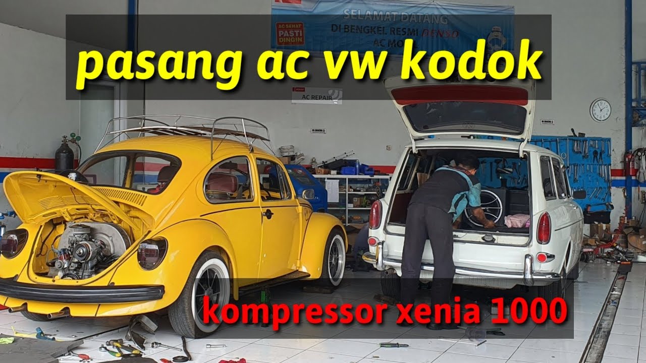 pasang ac mobil vw kodok, compressor xenia,