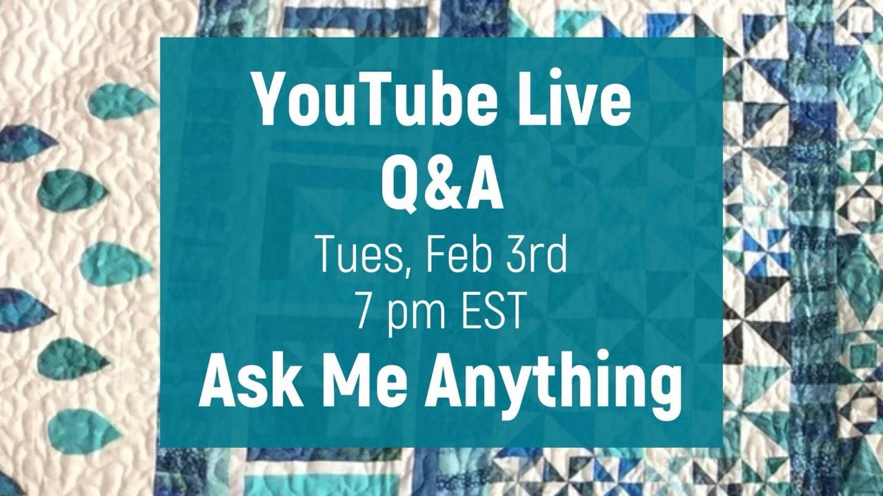 Live Q&A Feb 3rd 7:00pm EST
