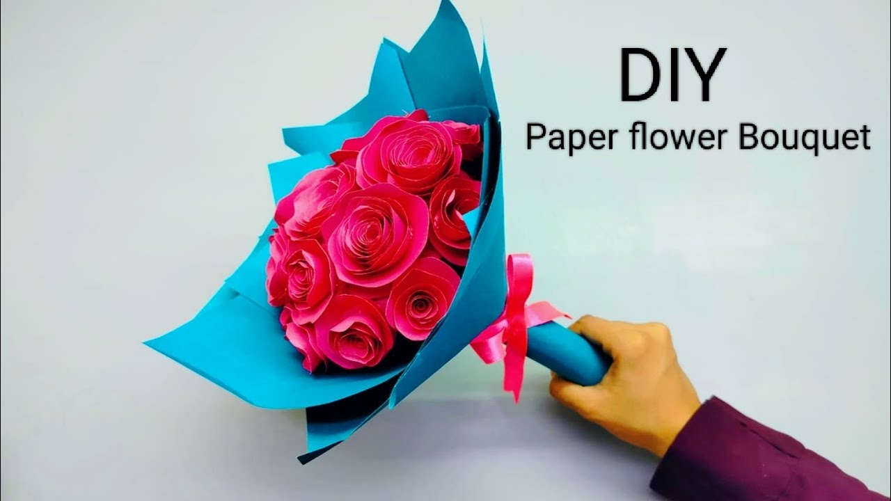 How to make flower Bouquet| origami Paper flower Bouquet|Best Birthday Gift|DIY flower bouquet 