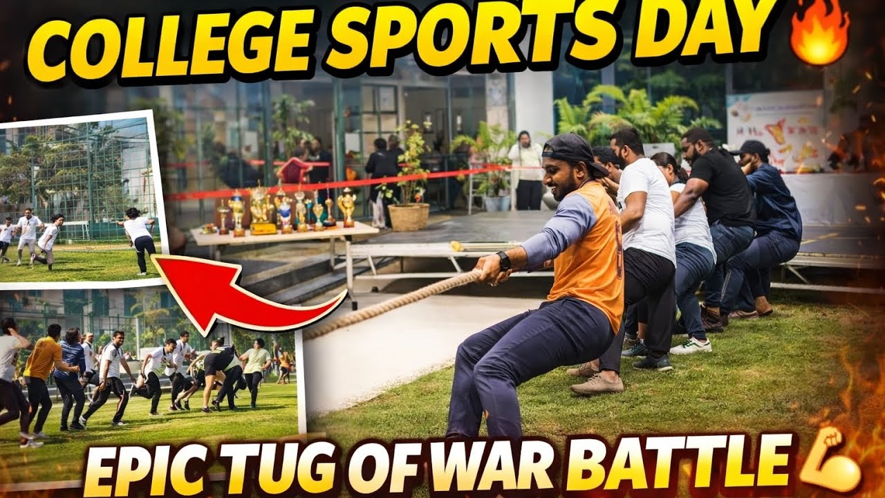 Day :- 62 |Collage Sports Day | Tug Of War ♨️ 🚩|#viral #vlog #video #tugofwar #sportsday #day #trend