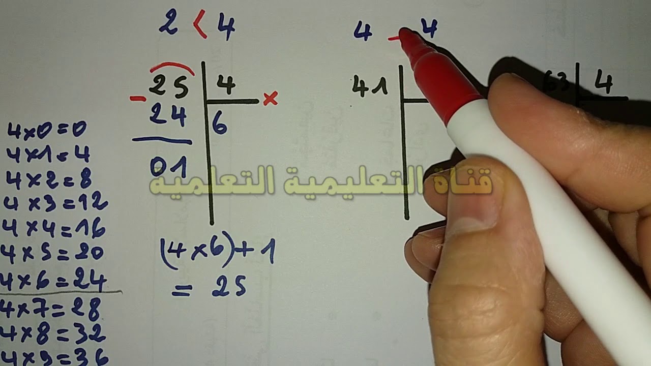 اسهل طريقة لتعلم عملية القسمة 2