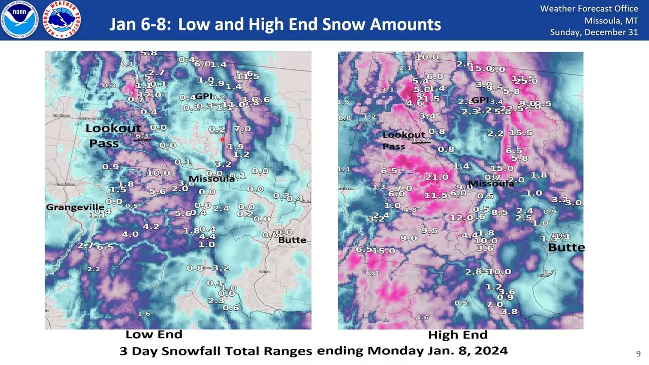 NWS Missoula Weather Briefing - December 31, 2023