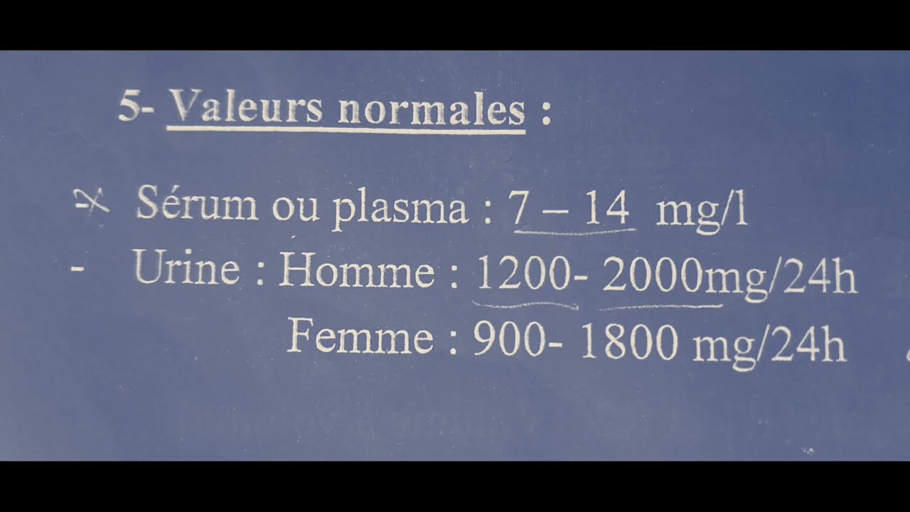 Dosage de la Créatinine
