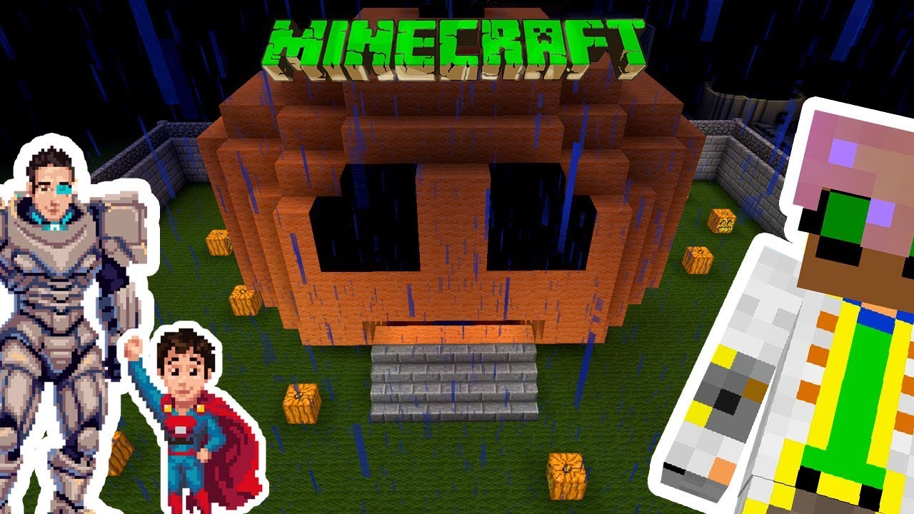 Minecraft: HALLOWEEN FIND THE BUTTON Dad and Son Edition