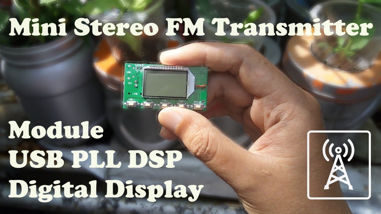 Mini Stereo FM Transmitter Module - USB PLL DSP Digital Display
