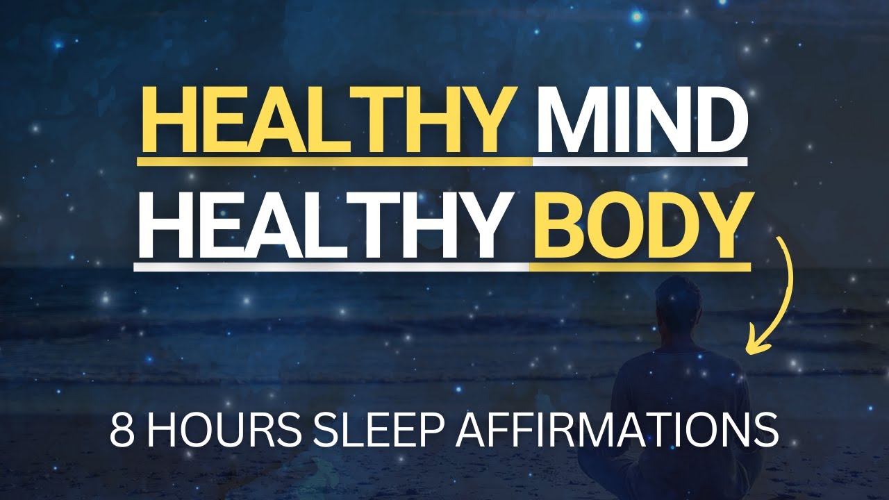 8 Hours Sleep Affirmations for Healthy Mind and Body | Deep Sleep Ocean Sounds