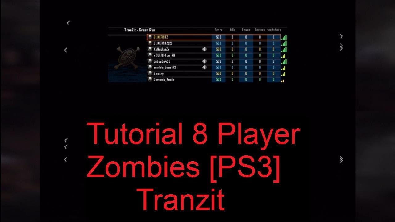 Tranzit 8 Player Zombies Voice Tutorial [PS3 Method] for Black Ops 2