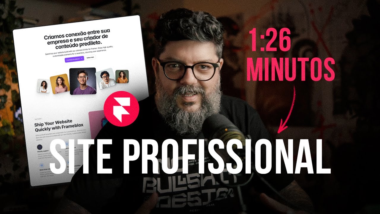 Como Criar um Site Profissional no Framer em 1:26 ⏱️