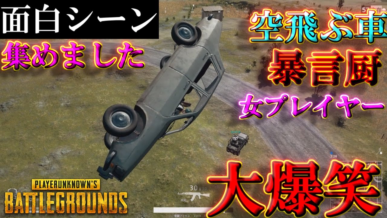 【PUBG神回】面白場面集 ～空飛ぶ車、暴言厨殺害予告、女プレイヤーナンパ～【ハイグレ玉夫】