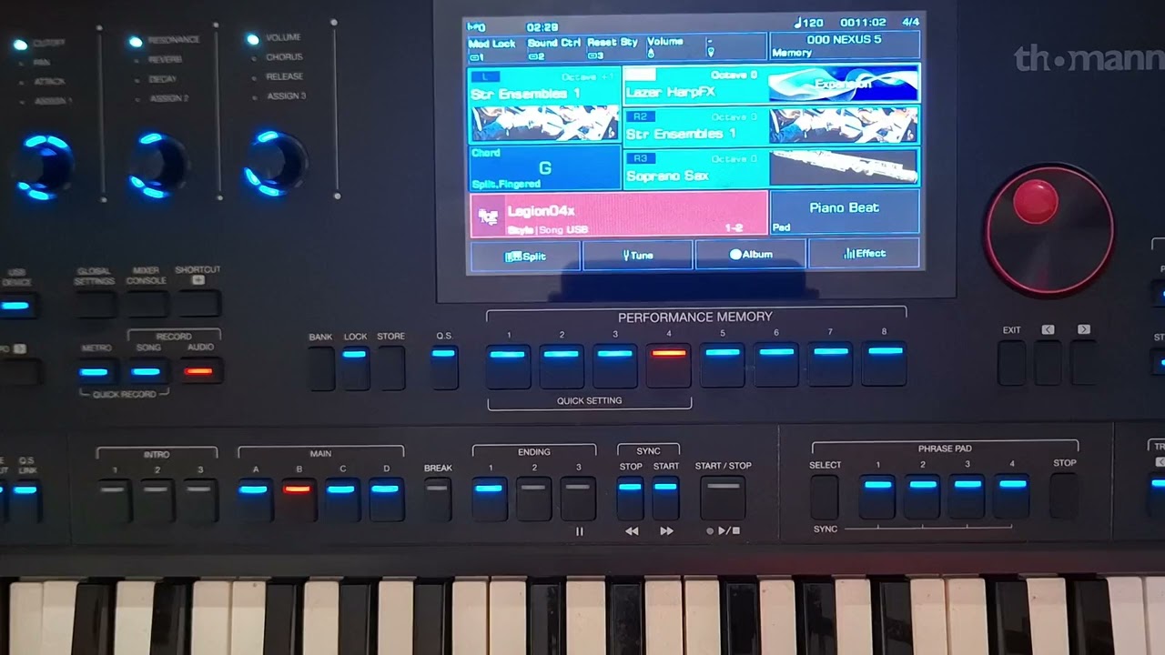 How to use Bank Memory from the NEXXUS expansion for Thomann-AK-X1100