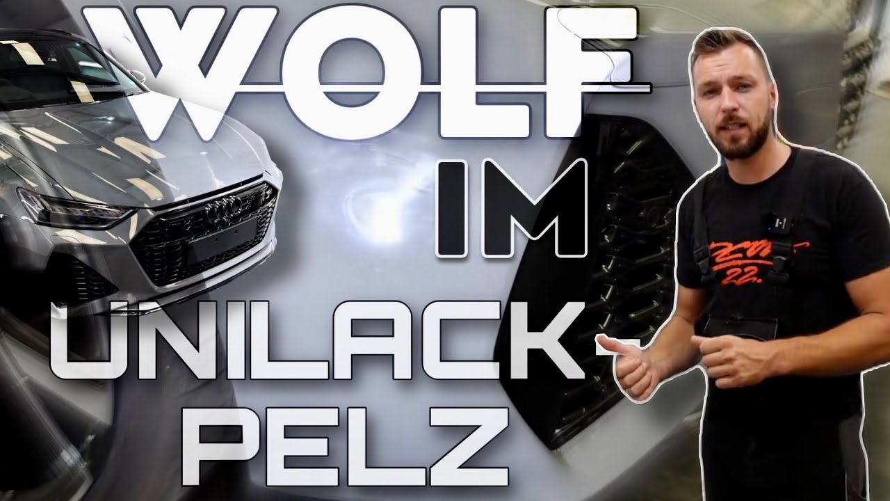 WOLF IM UNILACK-PELZ ! Anspruchsvollster Höllen-Lack + Ritzen, Kanten, Spoiler am AUDI RS6 Monster