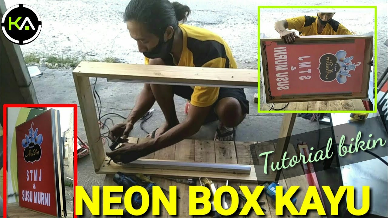 Tutorial bikin NEON BOX kayu  #neonsign#signwall#neomboxkayu#reklame#dvertising