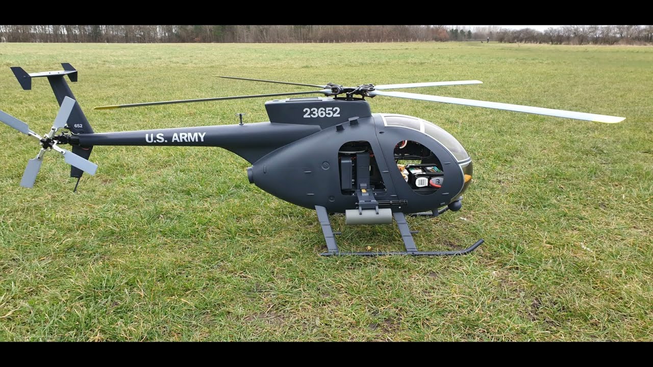 Little bird 600 size .Fiited with Model sounds inc Shockwave 3 sound module