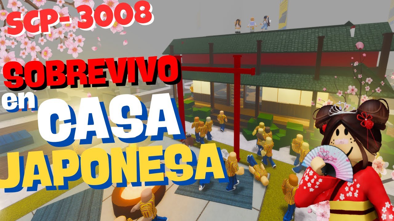 CONSTRUYO CASA JAPONESA en SCP-3008 y ESCAPO de los PELADOS! (ROBLOX)👨‍🦲🏯🌸