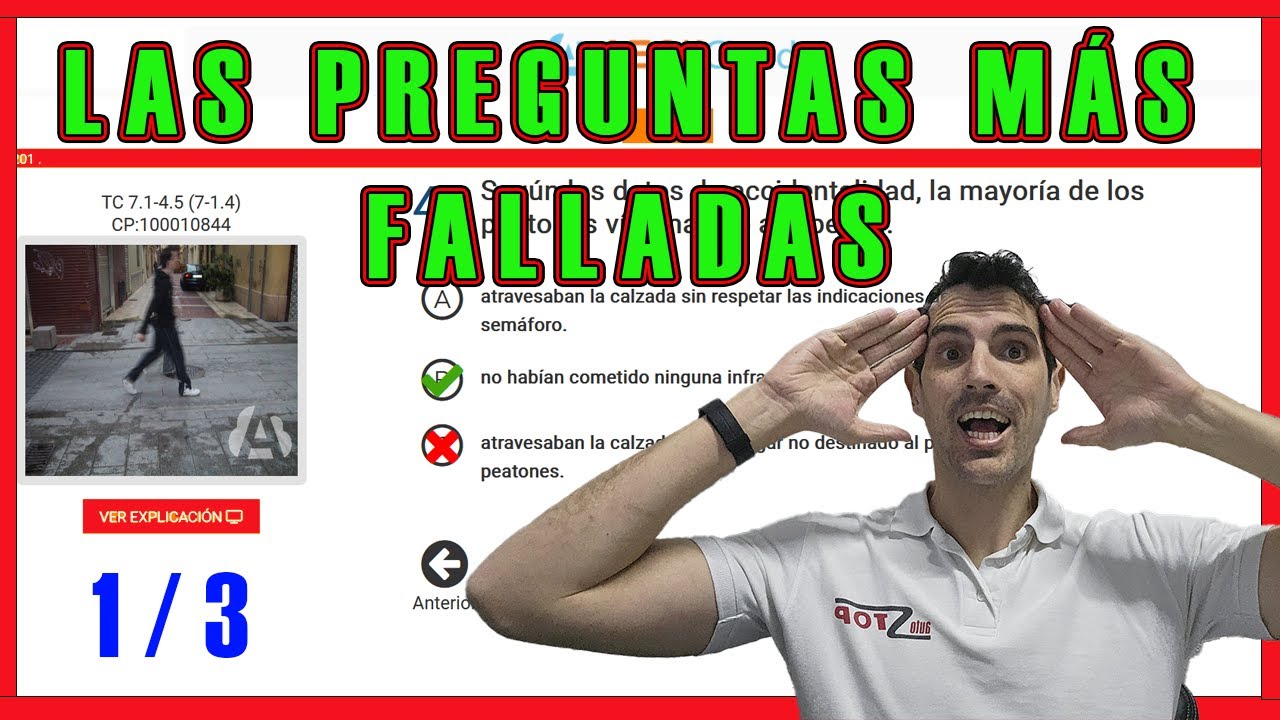 (Parte 1) ¿Cuáles son las preguntas más falladas del permiso B  en la autoescuela?