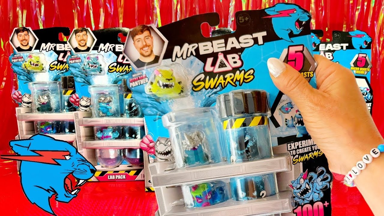 НОВИНКА!! Игрушки-микрозвери MrBeast Lab Swarms | Распаковка 5 лабораторных наборов