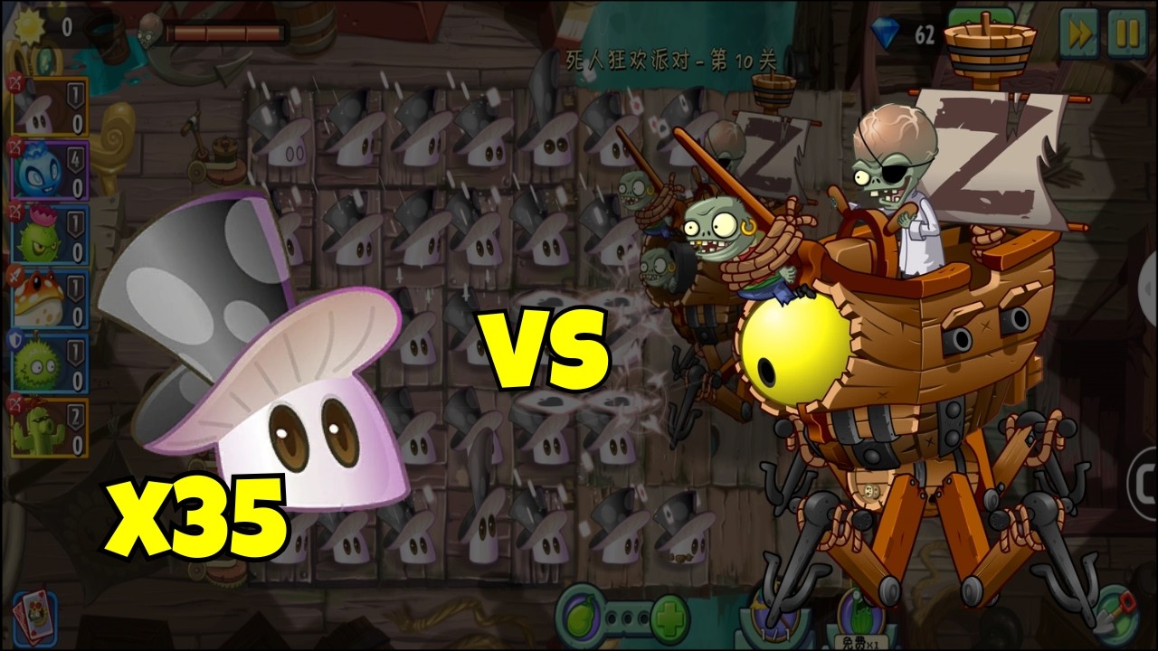 ¡35 Hongos Mágicos NO Bastaron contra el Segundo Zomboss! 😱  PvZ2 Chino