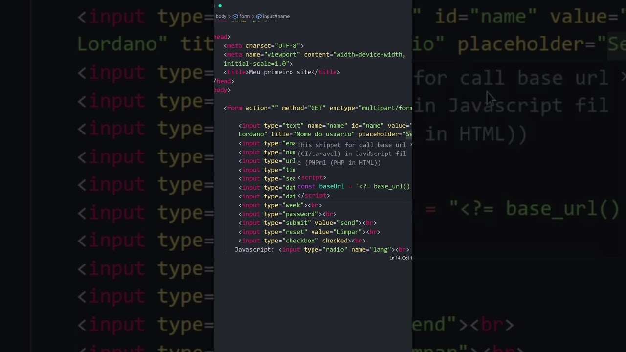 Atributos de inputs HTML