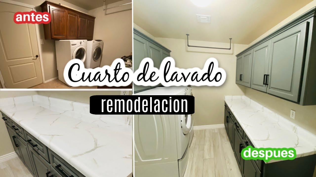 TRANSFORMACION DE MI lavanderia 😍 EPOXY COUNTERTOPS- remodelaci&oacute;n con poco dinero