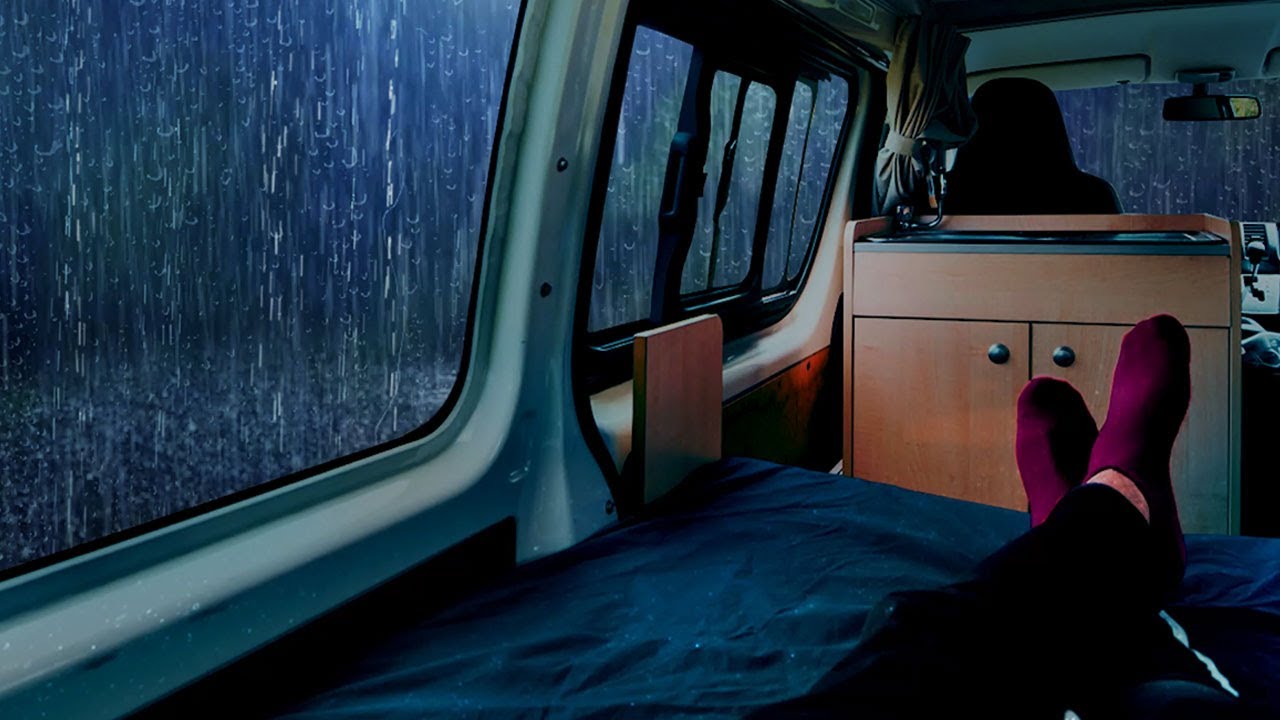 Suoni della pioggia nel camper - Gocce di pioggia fuori dalla finestra ti cullavano nel sonno