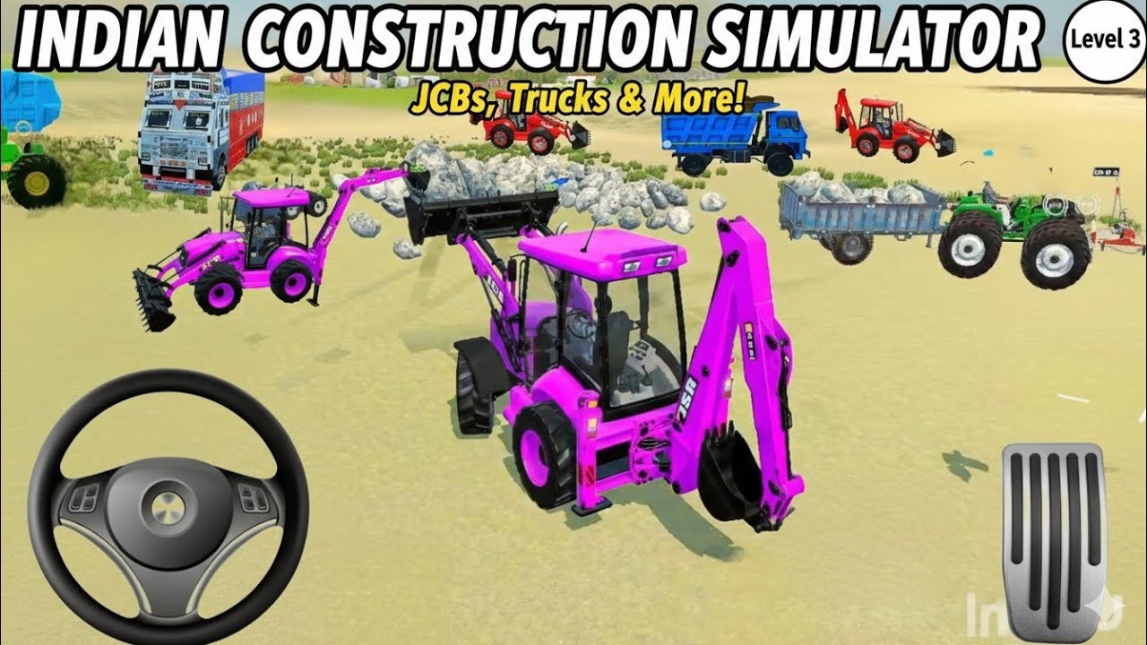 🔴 Drive JCB and Uploading Stone 🪨 From Tractor 🚜 | @DesiSim-t6y