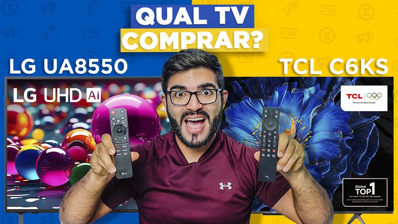 Smart TV da LG 2025 vs TCL C6ks! Mini LED perdendo pra TV LED? Comparativo lado a lado