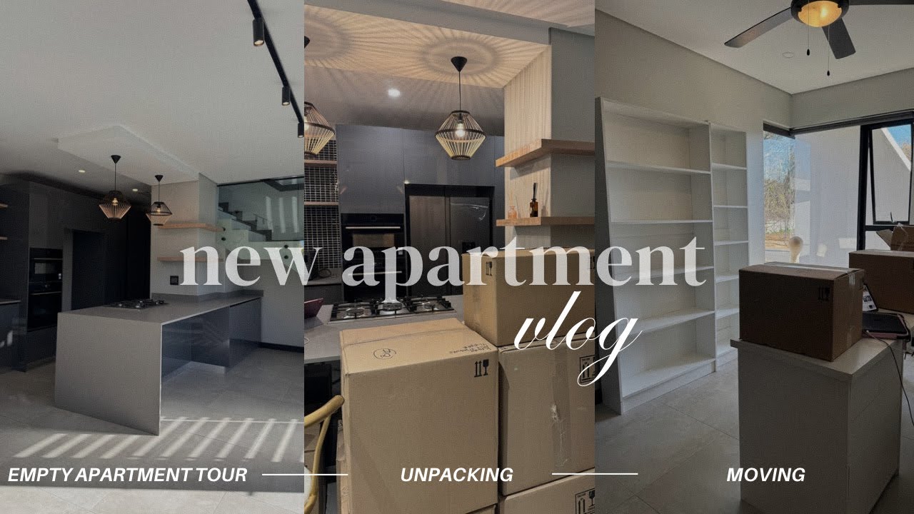 moving diaries 📦 empty apartment tour, unpacking, coffee station styling & more