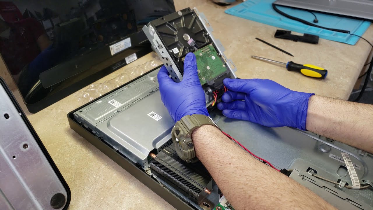 How to remove hard drive and RAM on Dell Inspiron One 2020. 4K UHD