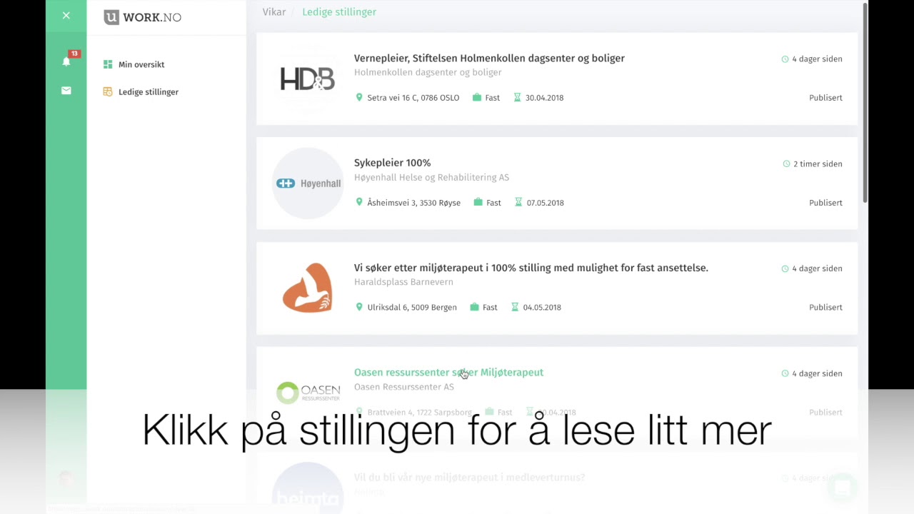 uWork - Hvordan s&oslash;ke p&aring; ledige stillinger