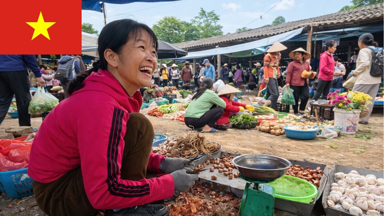 Vietnamese Markets – Daily Life & Local Food at Tram Than Market