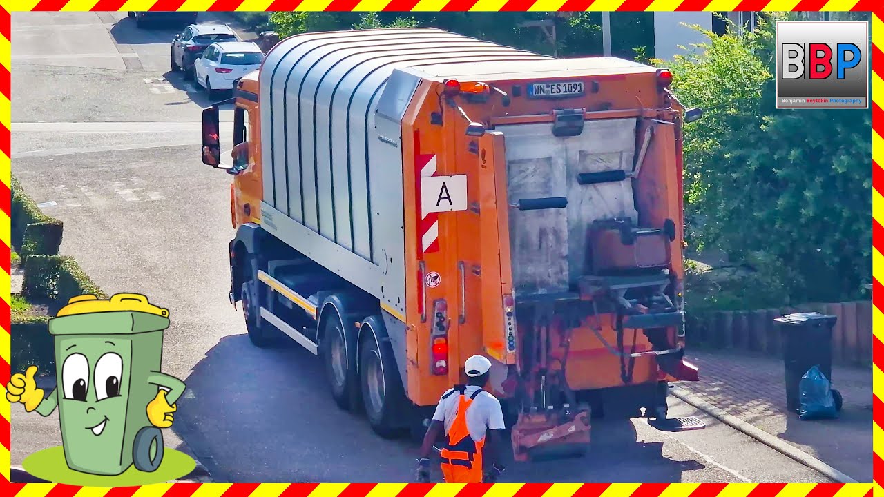 Mercedes Actros Müllwagen: Biomüll / Organic Waste, 2025. #garbagetruck #mercedes