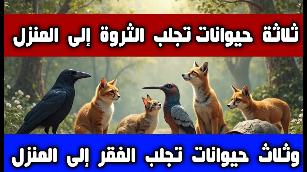 ثلاثة حيوانات تجلب المال في المنزل وثلاثة حيوانات تجلب الفقر