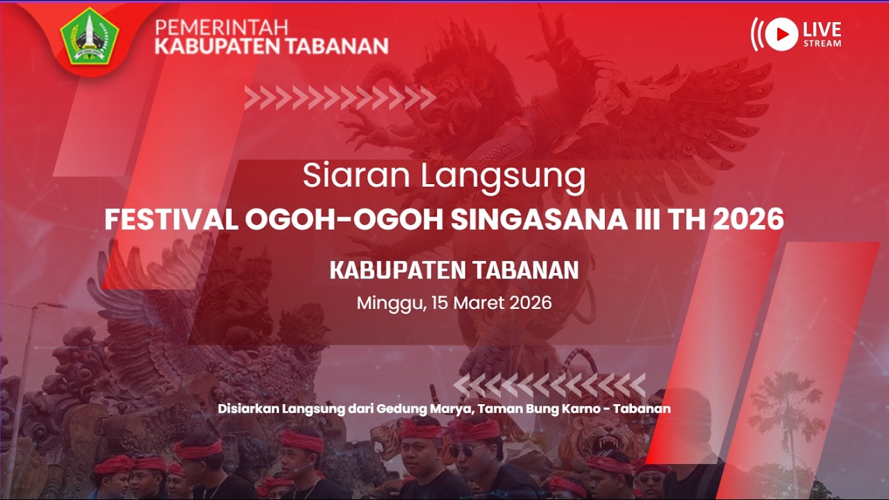 Siaran Langsung Festival Ogoh-Ogoh Singasana III Tahun 2026 Kab. Tabanan (Part 3)