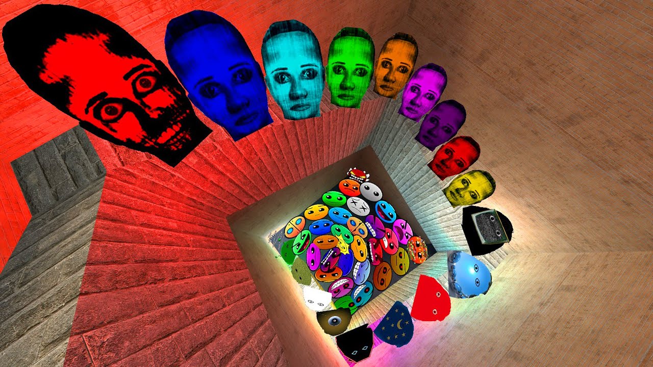 Selene Family and Angry Munci Family and Obunga Nextbot Lobotomy Dash Nextbots Chase me in Maze Gmod