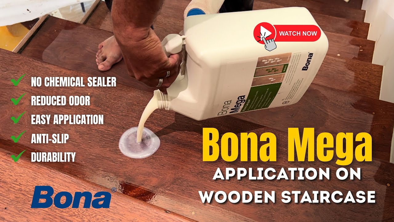 Transforming a Wooden Staircase With Bona Mega | Step-by-Step Guide #flooring #polishing #home