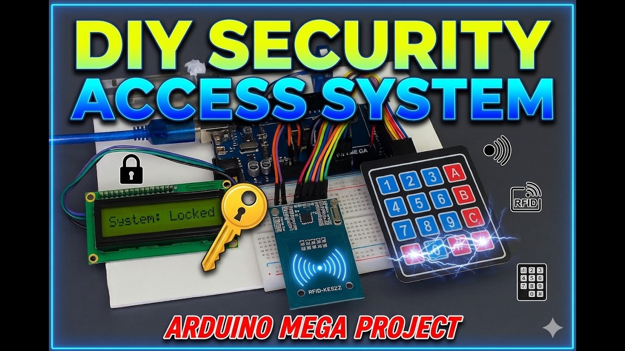 RFID and Keypad Password-Based Door Lock System | Arduino Mega Project Tutorial