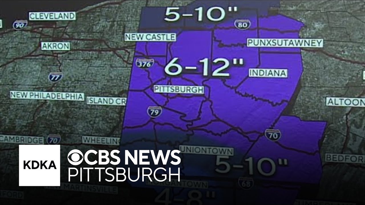 NWS issues winter storm warning for Pittsburgh area ahead of weekend storm system's arrival