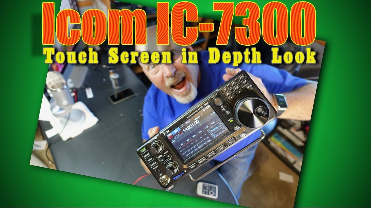 Подробный обзор сенсорного экрана Icom IC-7300 и радиостанции K6UDA.