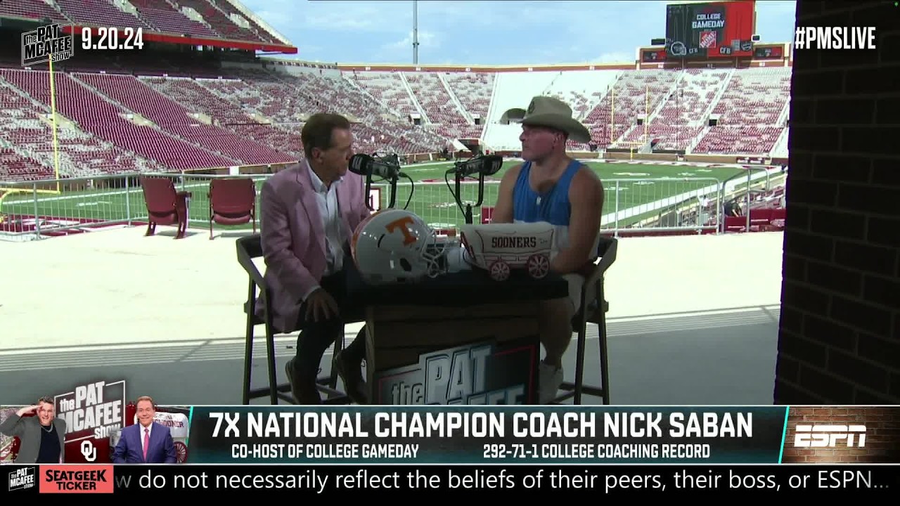 Nick Saban previews Oklahoma vs. Tennessee & talks coaching styles 🙌 | The Pat McAfee Show