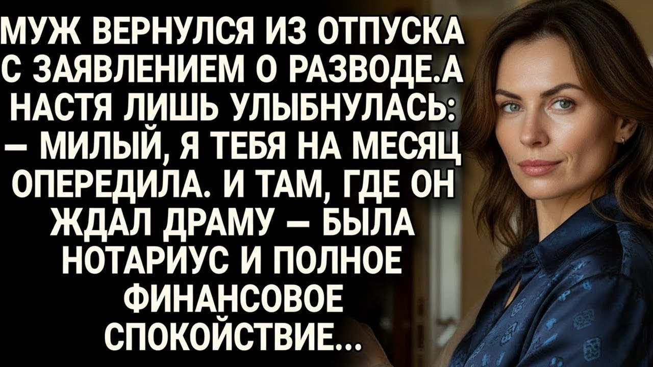 Муж вернулся с заявлением, а Настя — с подписью у нотариуса... Истории из жизни!