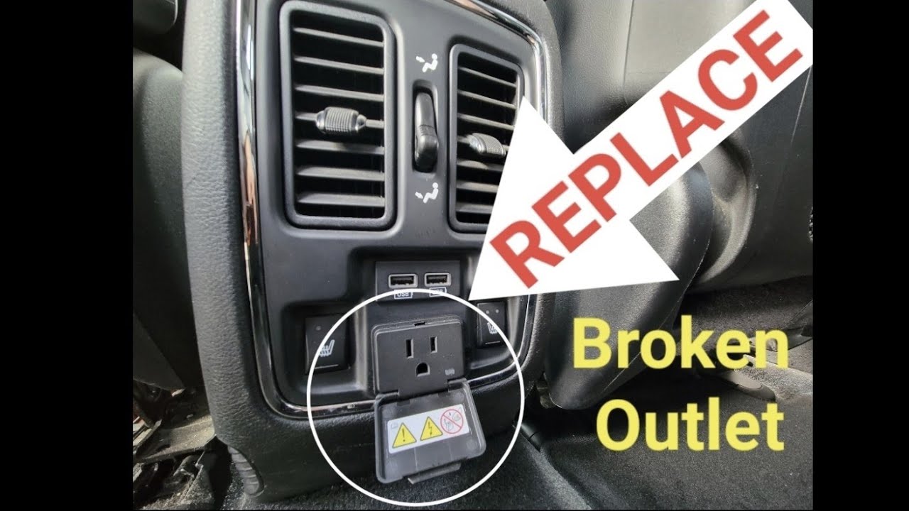 2011-20 JEEP GRAND CHEROKEE REAR CENTER CONSOLE POWER OUTLET REPLACEMENT / REPAIR
