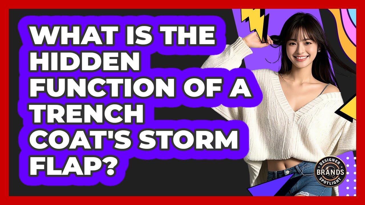What Is The Hidden Function Of A Trench Coat's Storm Flap? - Designer Brands Spotlight