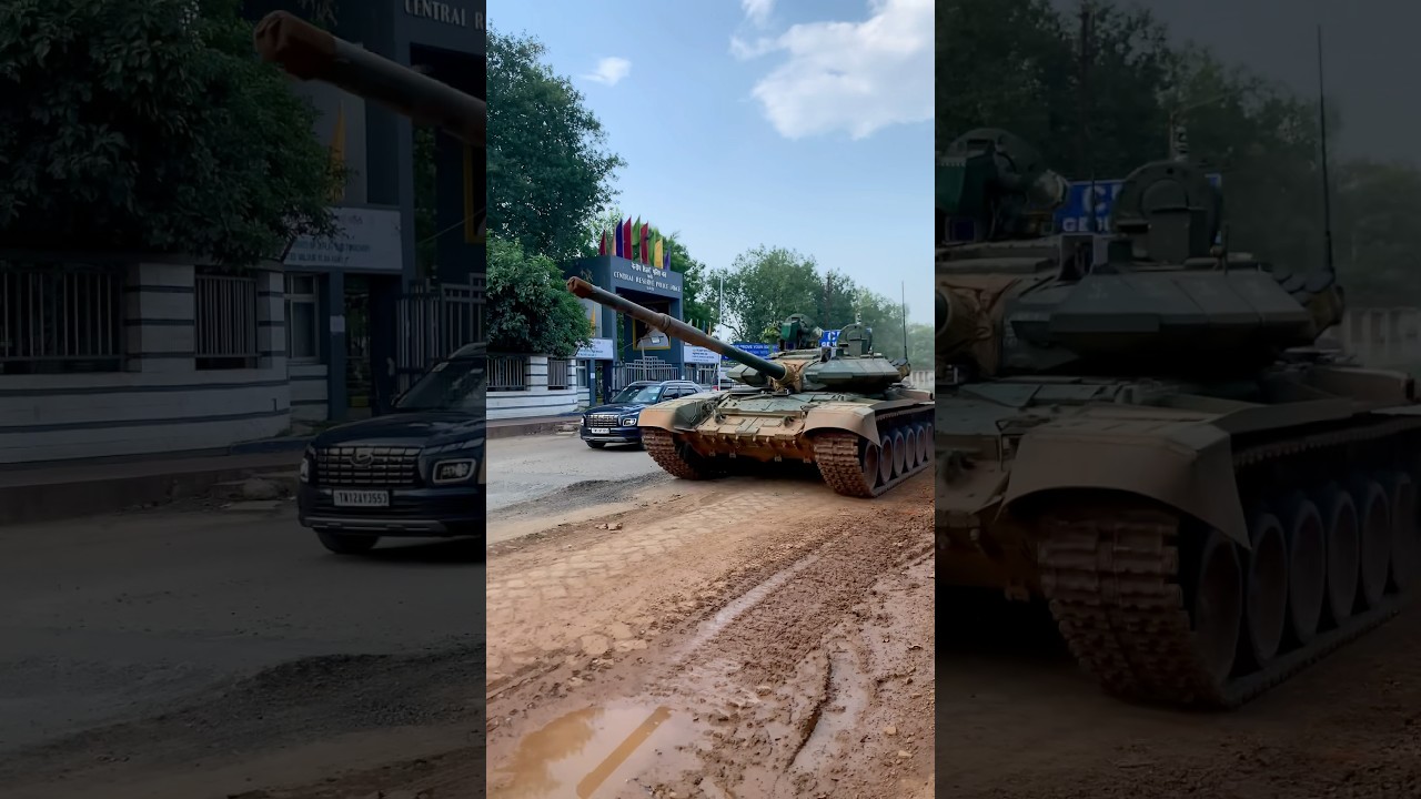 Indian army Tank T-90s at point blankrange#youtubeshorts #indian #indianarmy #tank #army #vlog #crpf