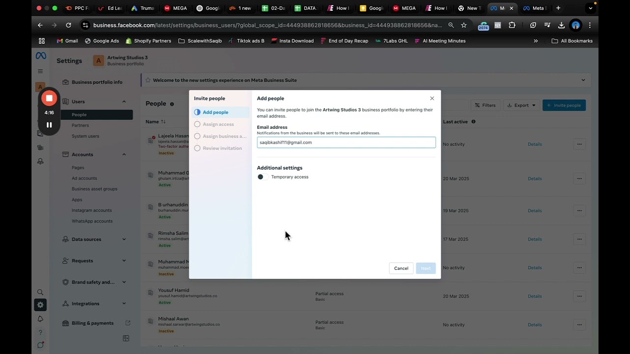 How to share Meta Business Manager Access