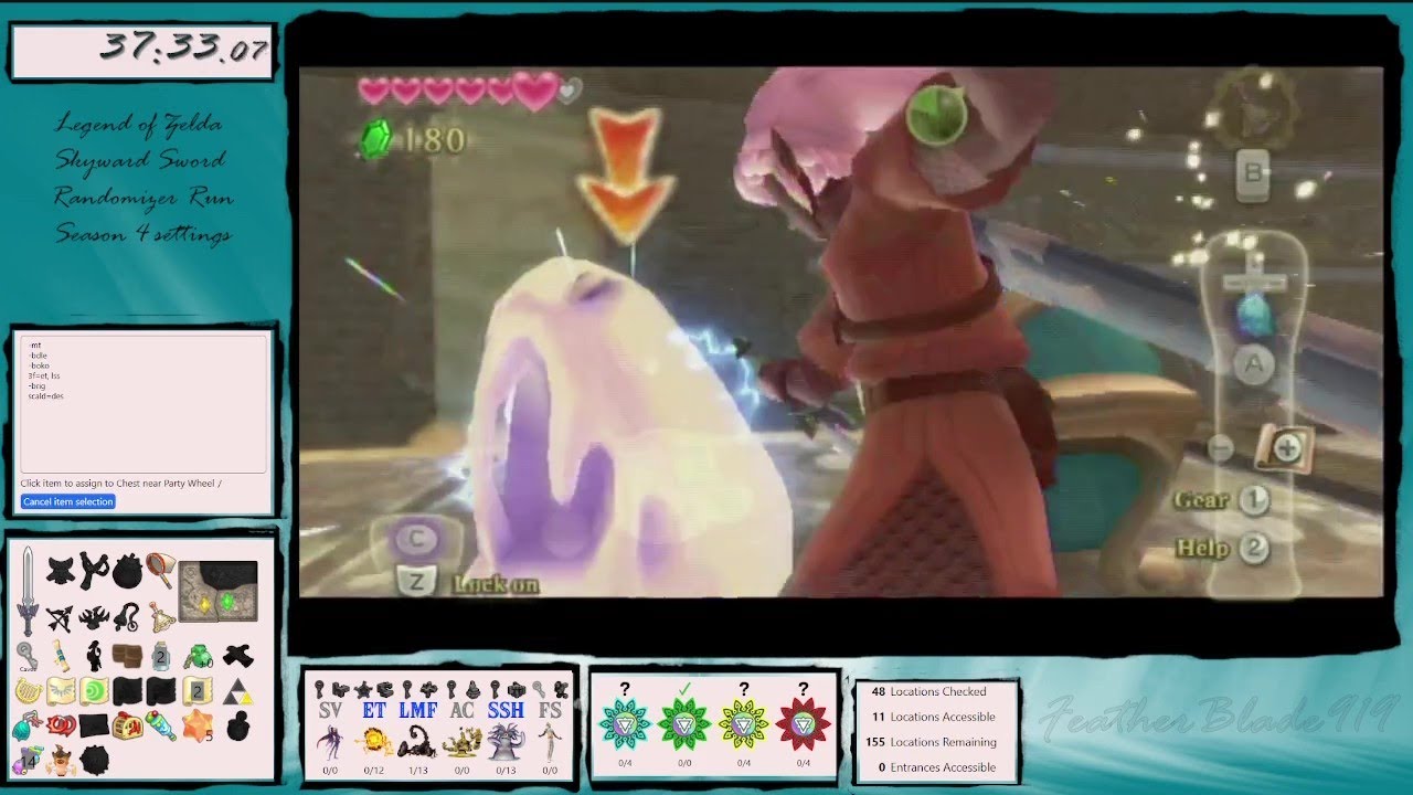 Practice Run - Legend of Zelda Skyward Sword Randomizer - S4 Tournament settings - 1-22-2026