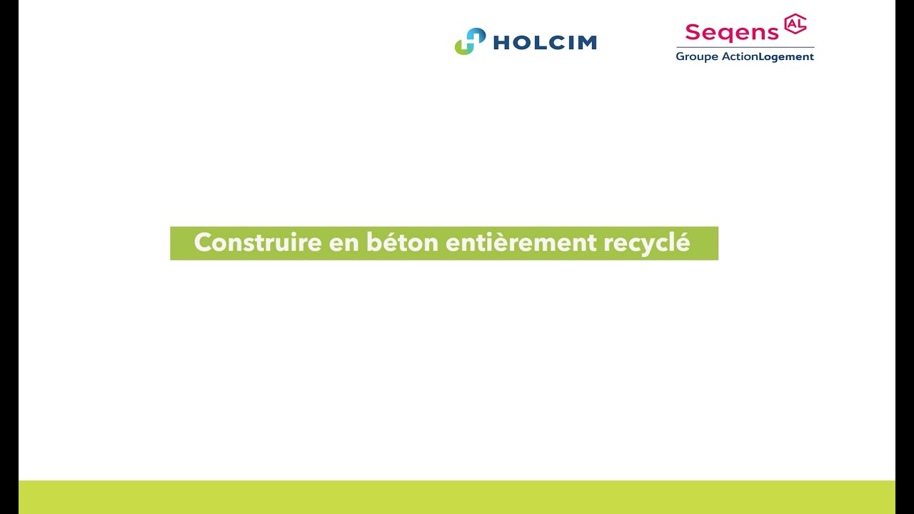1ère résidence en béton 100% recyclé au monde pour Seqens & Holcim France ! ♻️🎉