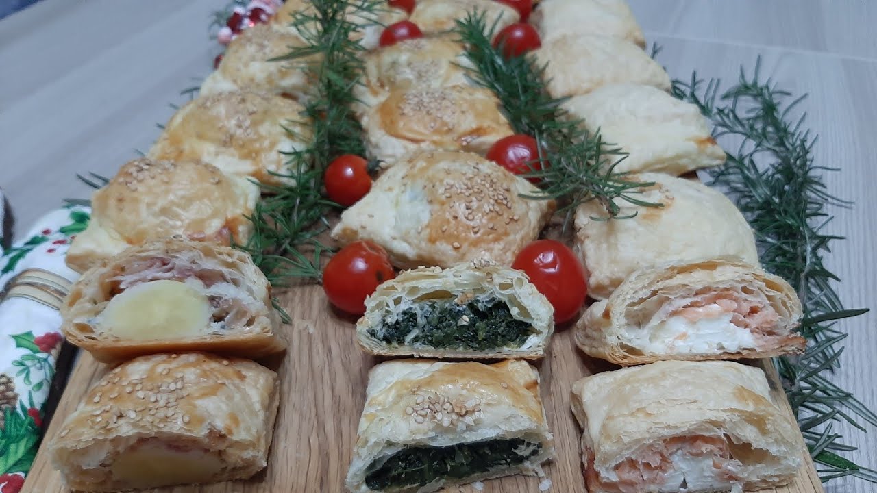 Nadziewane ciasto francuskie. POMYSŁ NA APERITIF łatwy i smaczny.